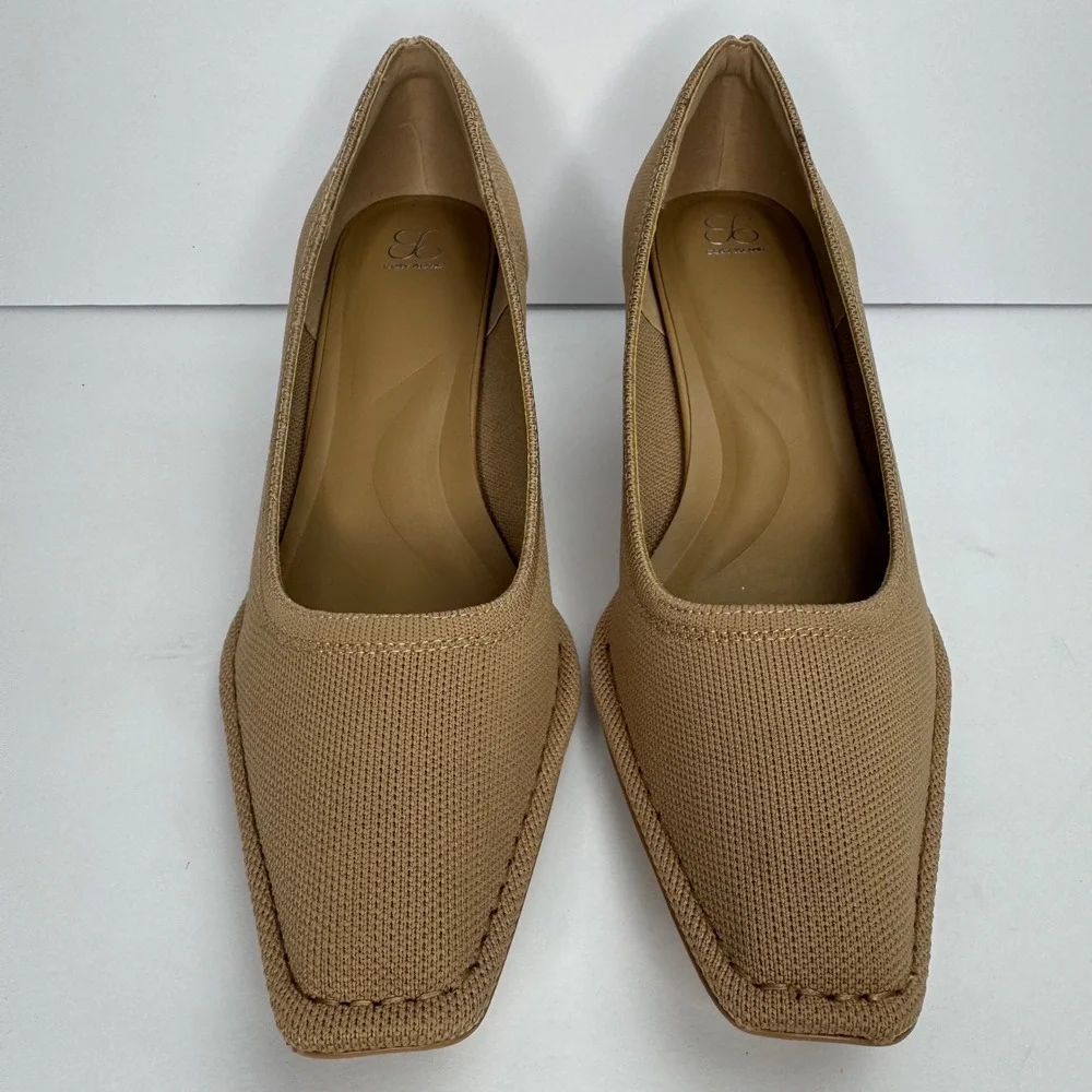 Cosy Island RefinEdge Square Toe Heels Pumps Size 11 Apricot Tan‎ Classic Classy - Picture 6 of 9